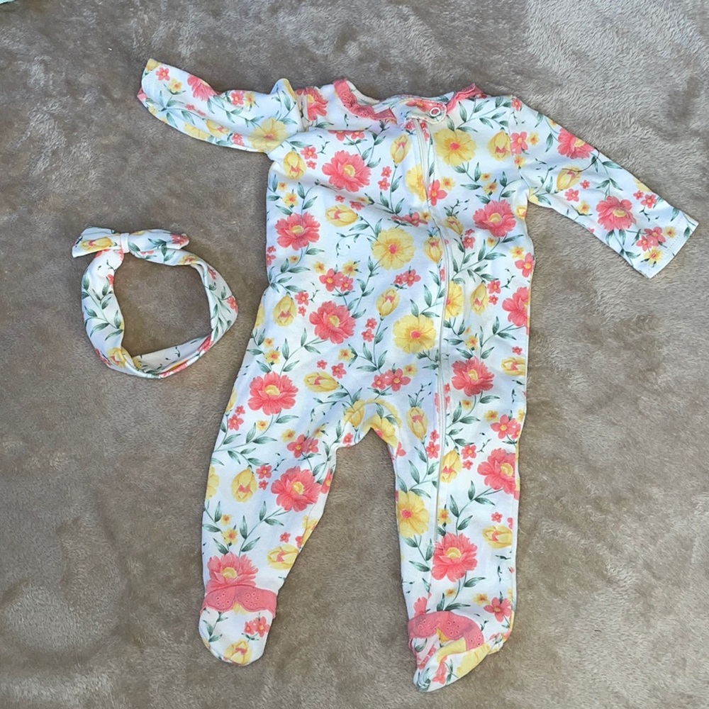 Nicole Miller Onesie & Head Band